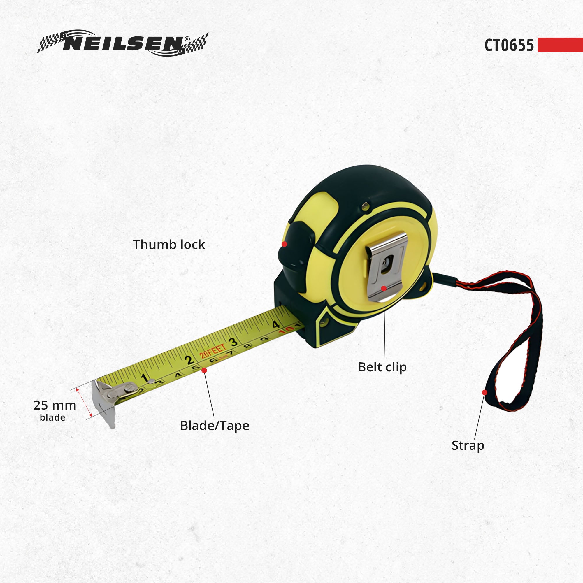 CT0655 - 8M / 26ft Tape Measure