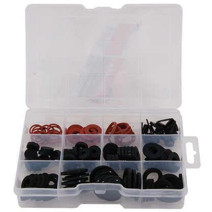 CT0742 - 144pc Rubber Washer / Fibre Gasket Set - Assorted