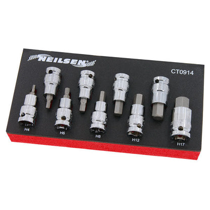 CT0914 - 9pc 1/2in DR Hex Bit Set