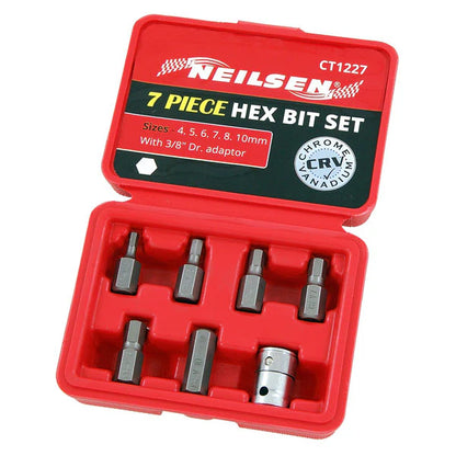 CT1227 - 7pc 3/8in DR Hex Bit Set