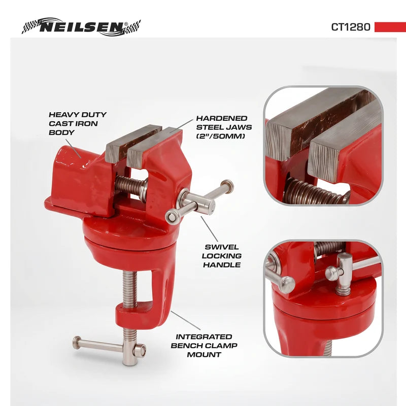CT1280 - Swivel Base Vice With Clamp 2" 50mm