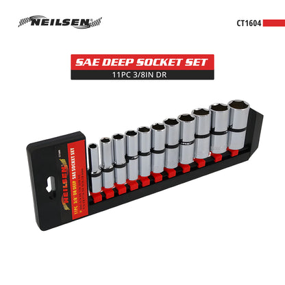 CT1604 - 11pc 3/8in DR SAE Deep Socket Set