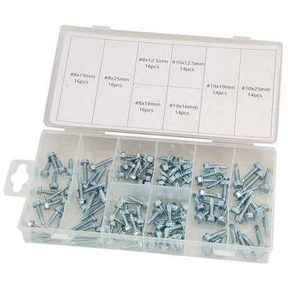 CT1635 - 120pc Hex Head Self Drill Screw Set - Assorted