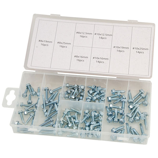 CT1635 - 120pc Hex Head Self Drill Screw Set - Assorted