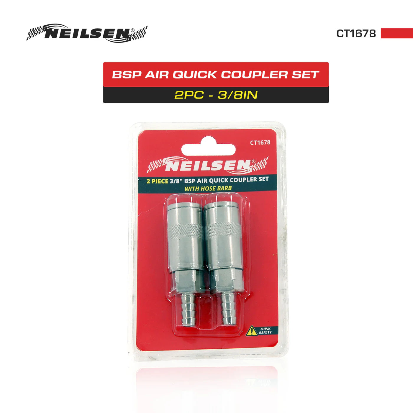 CT1678 - 2pc BSP Quick Coupler Set - 3/8in