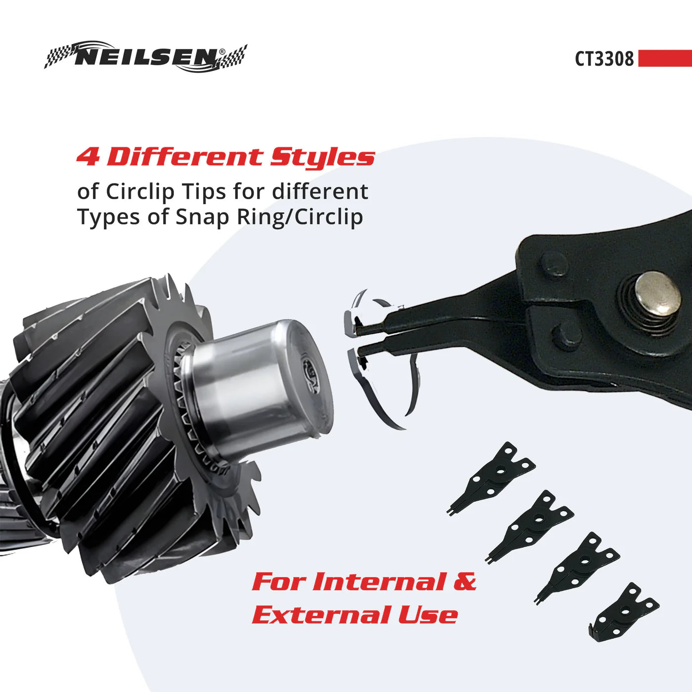 CT3308 - 4 in 1 Circlip Ring Pliers