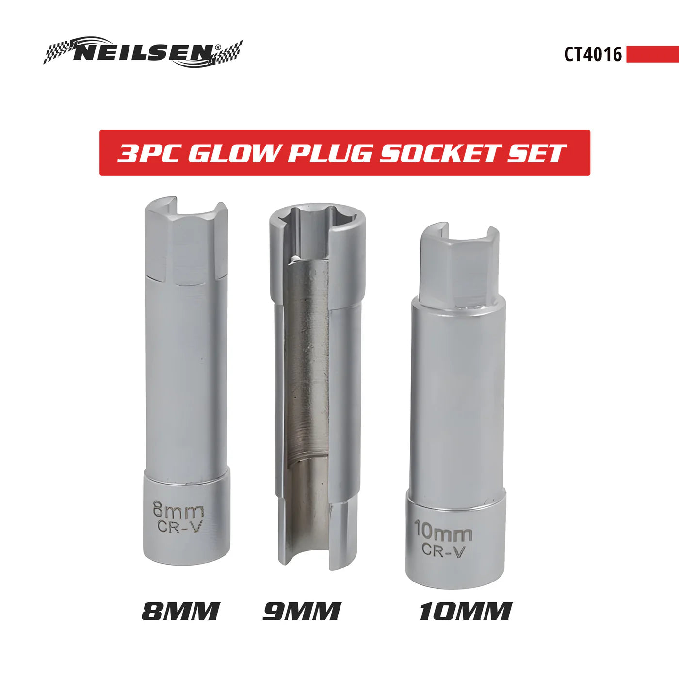 CT4016 - 3pc Glow Plug Socket Set