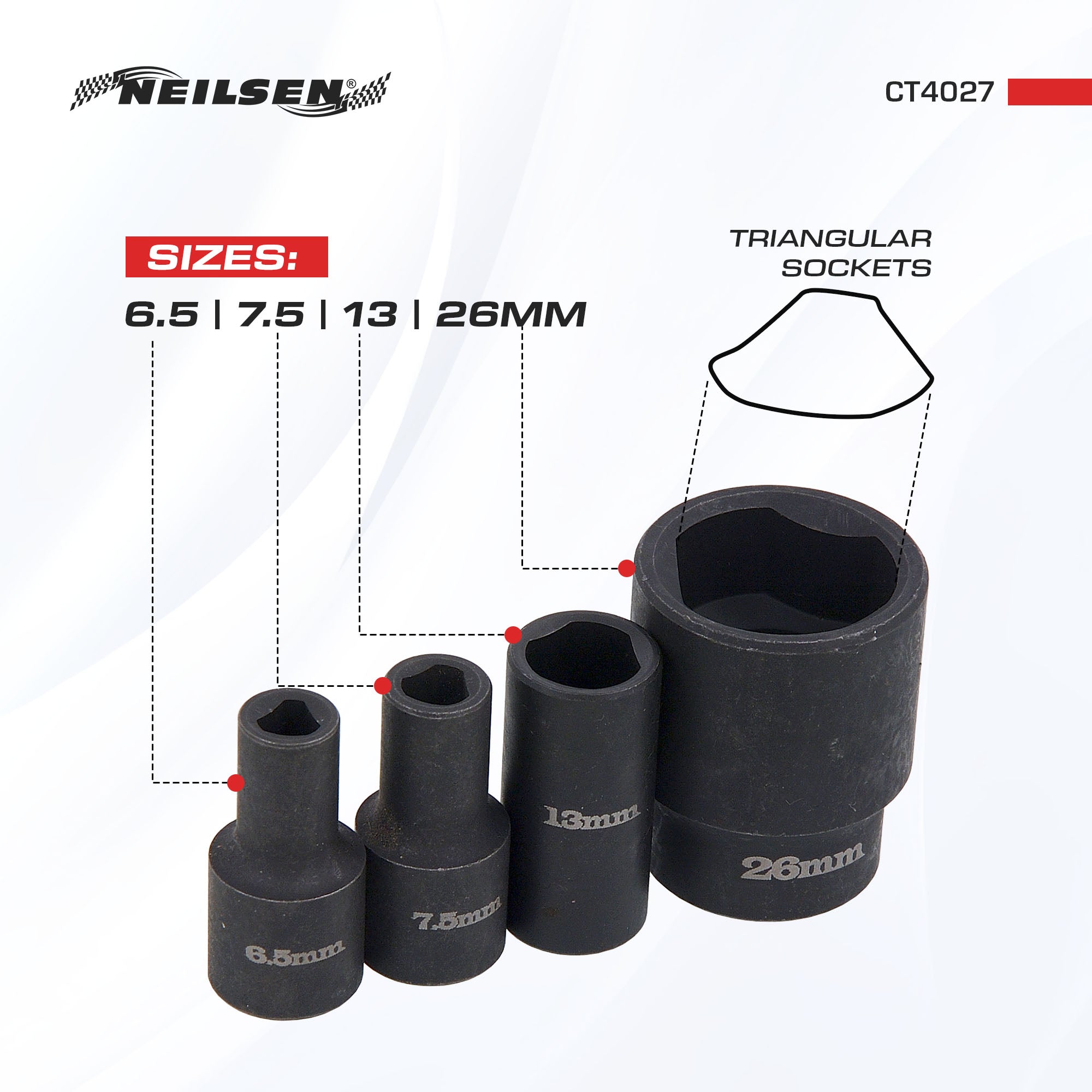 CT4027 - 4pc Fuel Pump Socket Set