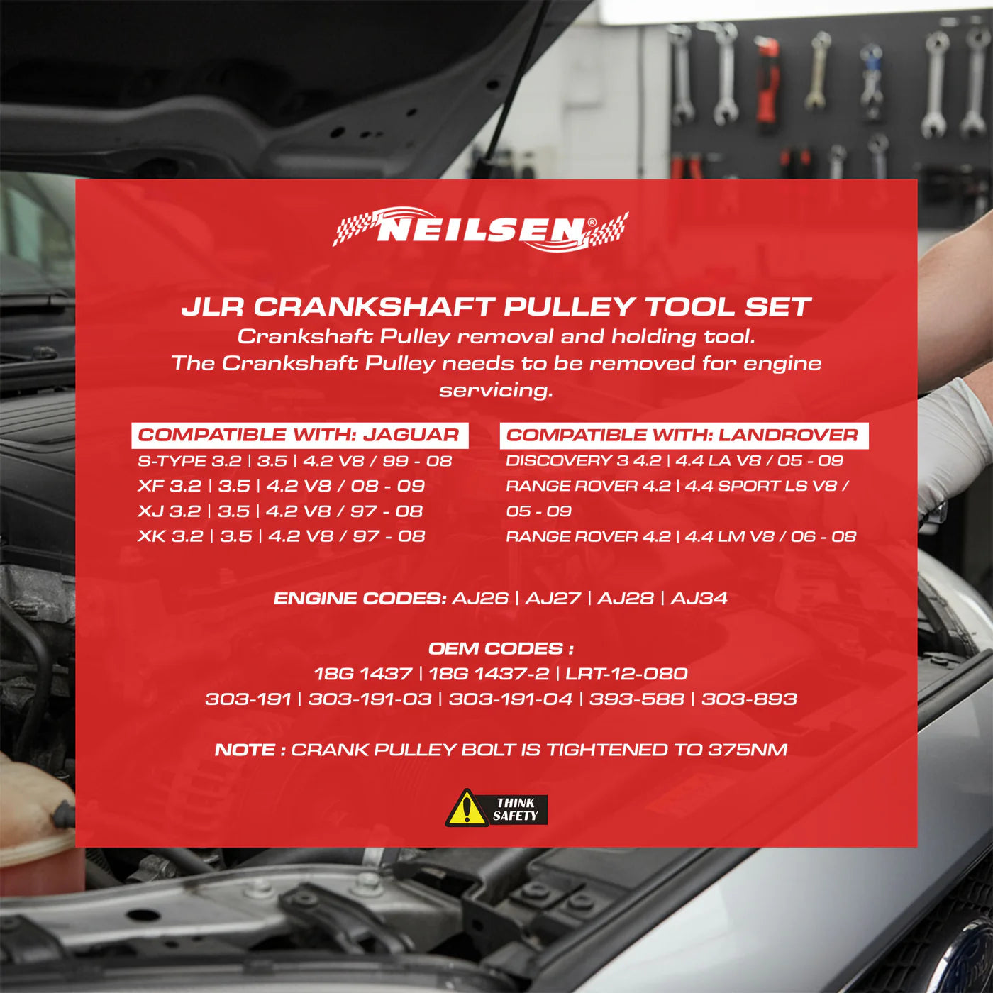 CT4418 - Crankshaft Pulley Tool Set - JLR