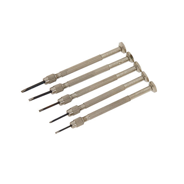 CT4443 - Watch Screwdriver Set Of 5 Reversible Blades In Plastic Box