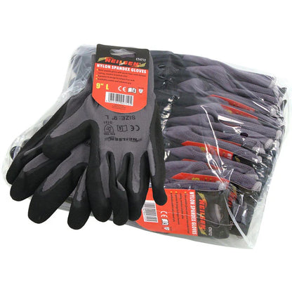 CT4712 - Nylon Spandex Gloves Size 9 Large Pack of 12 Pair