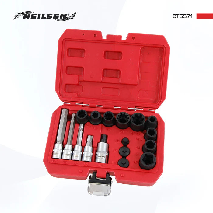 CT5571 - 17pc Brake Calliper Socket & Bit Set