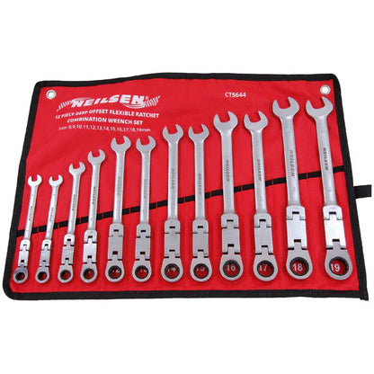 CT5644 - 12pc Swivel-Head Ratchet Spanner Set