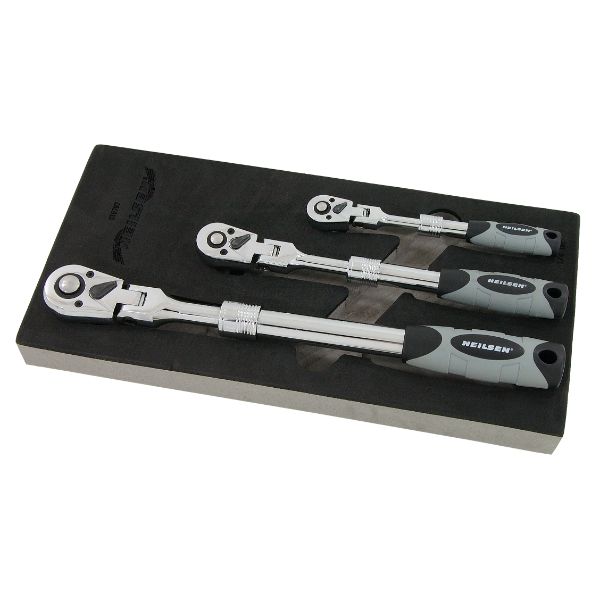 CT5797 - 3pc Extending Ratchet with Swivel Head Set