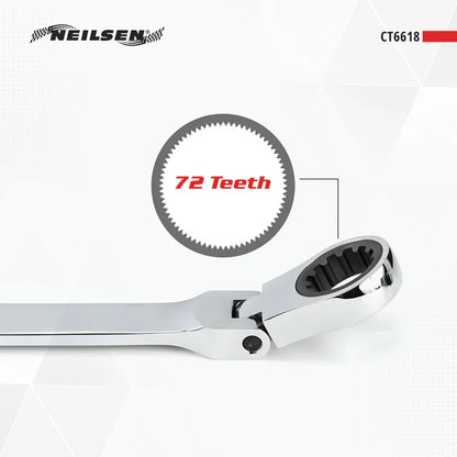 CT6618 - 10pcs Extra Long Flexible Ratcheting Spanner Set