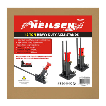 CT6669 - Axle Stands 12-Ton Heavy Duty