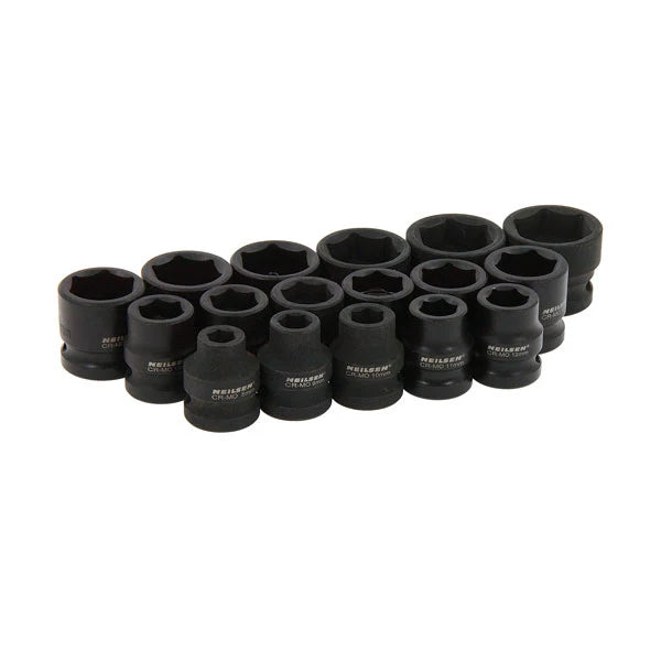 CT6682 - 17pc Low Profile Impact Socket Set 1/2inch Dr 8-24mm