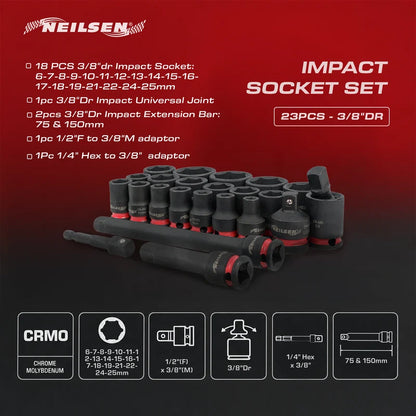 CT7110 - 23pcs Impact Socket Set  3/8"DR