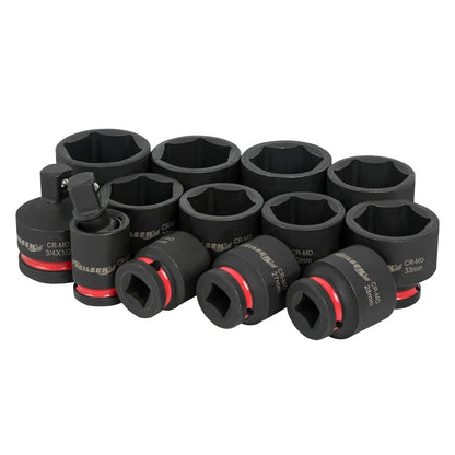 CT7113 - 13pc Jumbo Impact Socket Set 1/2"DR 24-38mm
