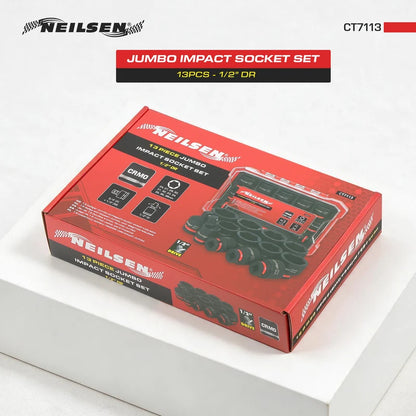 CT7113 - 13pc Jumbo Impact Socket Set 1/2"DR 24-38mm