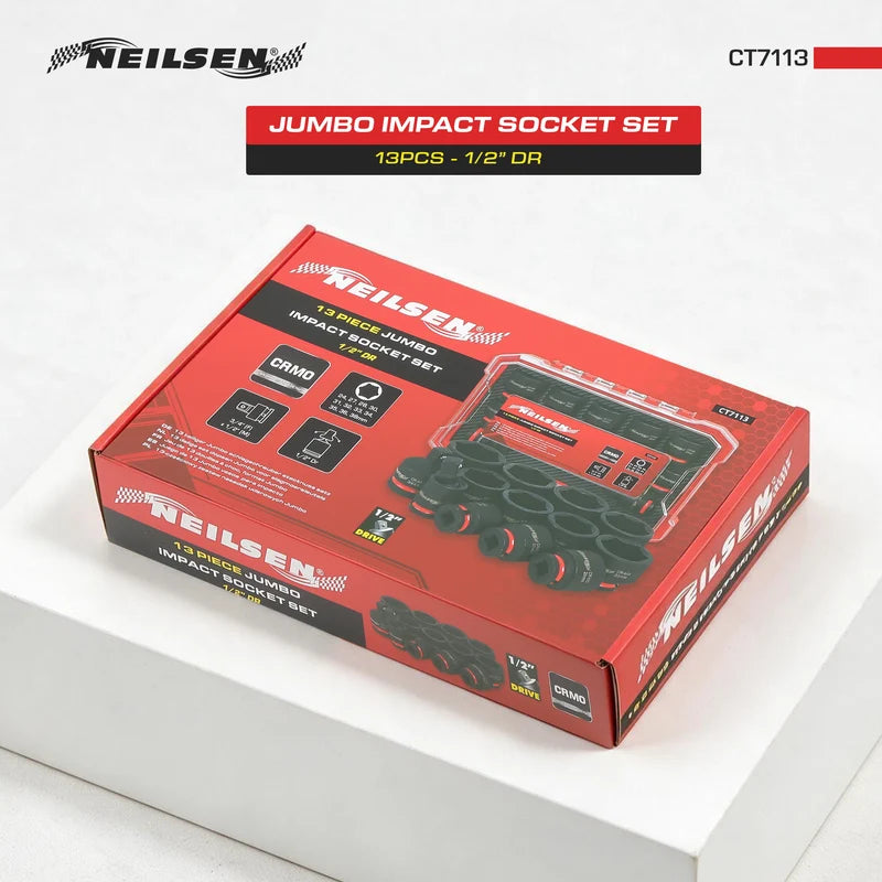 CT7113 - 13pc Jumbo Impact Socket Set 1/2"DR 24-38mm