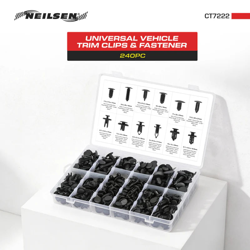 CT7222 - 240pc Universal Vehicle Trim Clips & Fastener