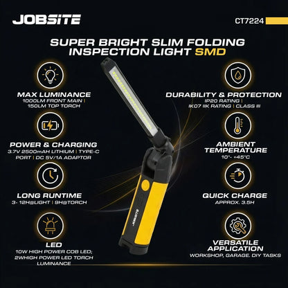 CT7224 - Super Bright Slim Folding Inspection Light SMD