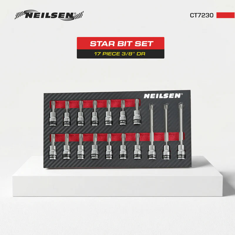 CT7230 - 17pc T50 Star Bit Set 3/8 Inch Dr