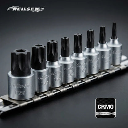 CT7269 - 9pc 1/4"Dr Star Tamper-Proof Bit Socket Set