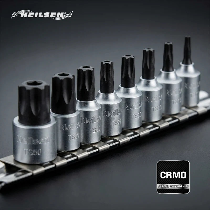 CT7269 - 9pc 1/4"Dr Star Tamper-Proof Bit Socket Set