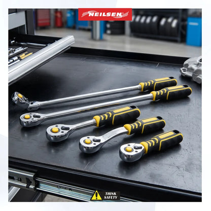 CT7292 - 5pcs 1/4"Sq Drive Reversible Ratchet Set 90T