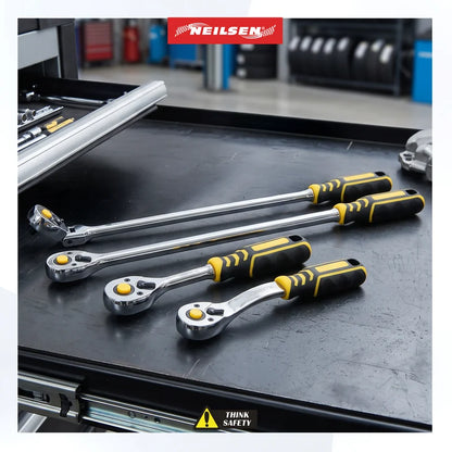 CT7294 - 4pcs 1/2"Sq Drive Reversible Ratchet Set 90T