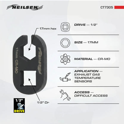 CT7305 - Difficult Access Sensor Wrench -17mm
