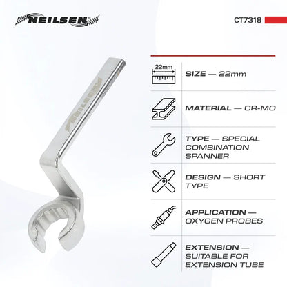 CT7318 - 22mm Special Combination Spanner for Oygen Probes