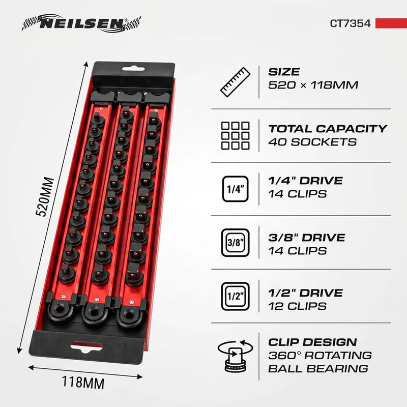 CT7354 - Socket Storage Tray 1/4" 3/8" & 1/2"DR