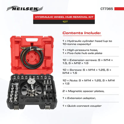 CT7365 - 10T Hydraulic Wheel Hub Removal Kit