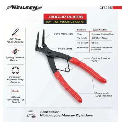 CT7385 - 90° Circlip Pliers For Inside Circlips