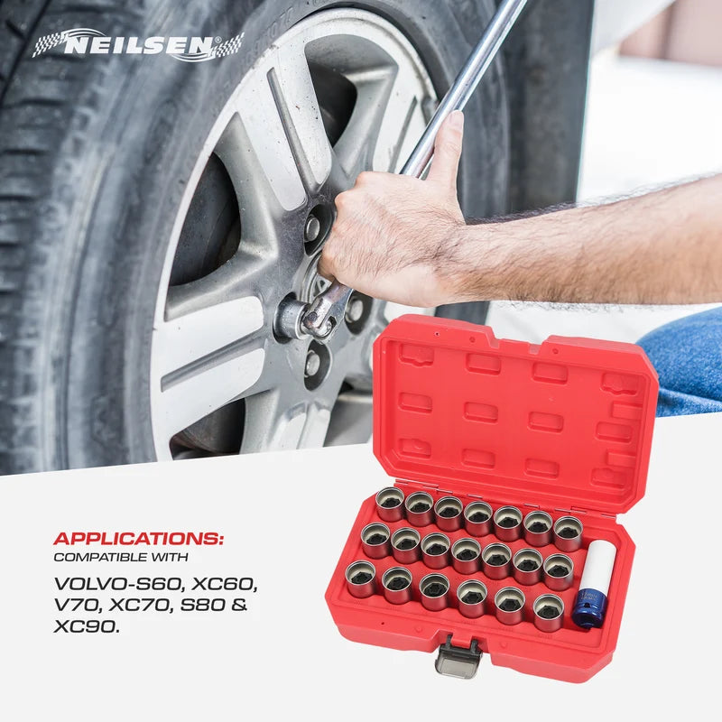 CT7399 - 21pcs Locking Wheel Nut Key Set For VOLVO B