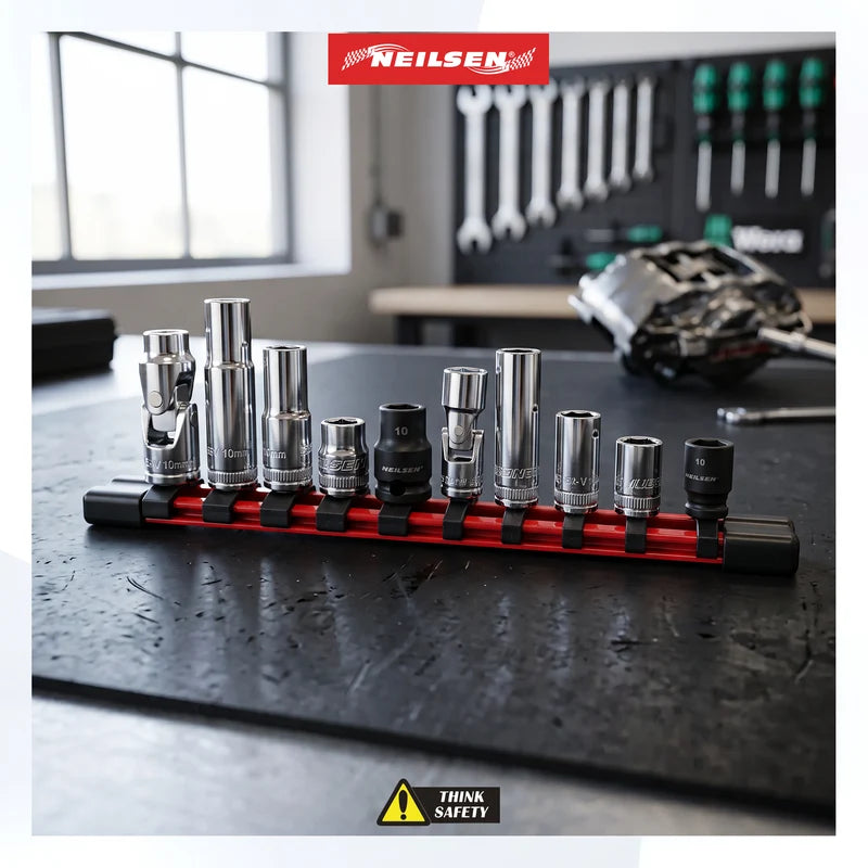CT7404 - 10pc 10mm Socket Set  1/4" & 3/8" Drive 6 Point