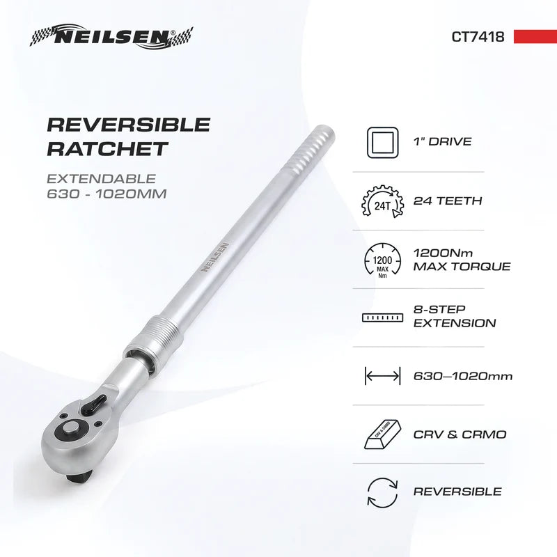 CT7418 -  1" Reversible Ratchet Extendable 630 - 1020mm