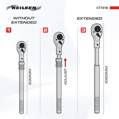 CT7418 -  1" Reversible Ratchet Extendable 630 - 1020mm