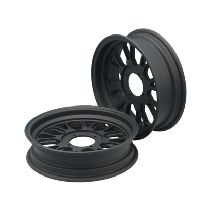 BS1437 MUNK Tubeless Alloy 12 Rims In Black 2.75J & 3.50J
