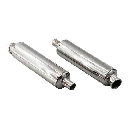 BS0245 - New Heavy Duty Twin Chrome Exhaust for DX / Munk