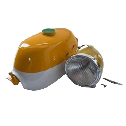 BS2156 - Tank and Small Light for Z50a Bike in Yellow / White Small Badge on the Light