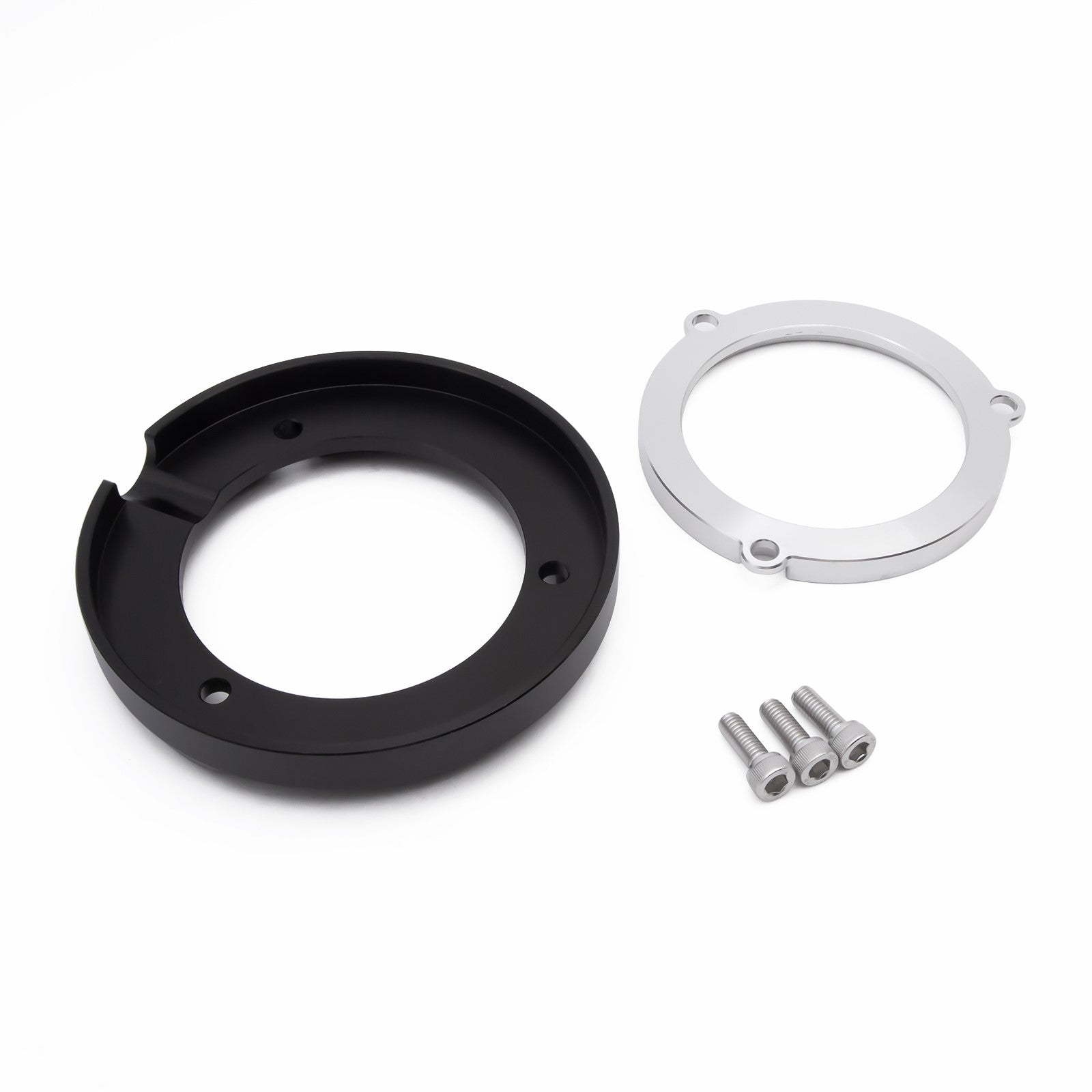 BS3721 - 4 Gear Engine Decoration Cover / Black Exterior & Amp Silver Interior /6061 T6 CNC