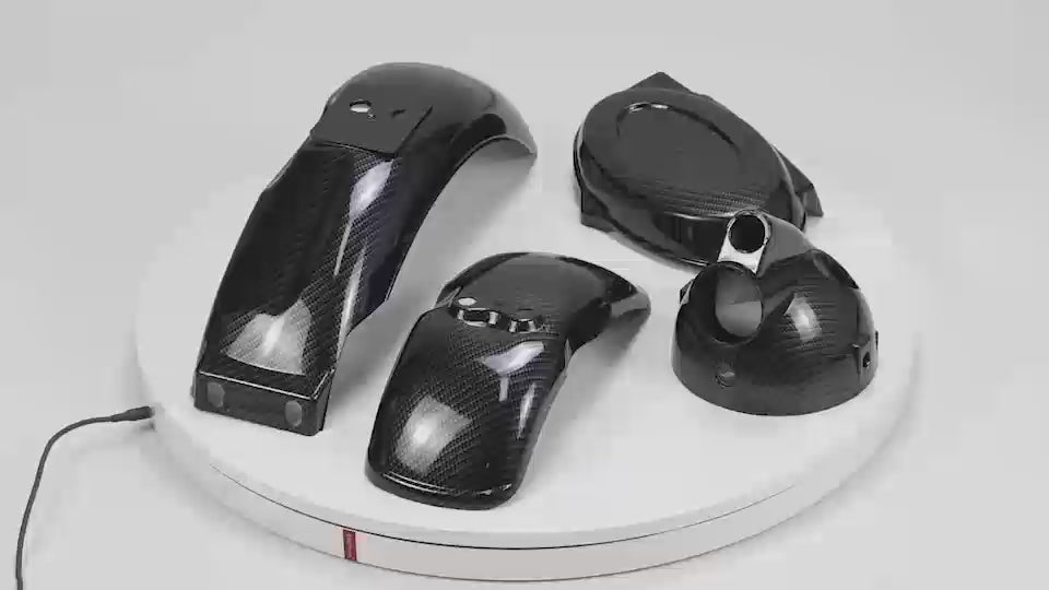 BS4173 - Z50 BLACK CARBON LOOKING FRONT AND REAR FENDER HEAD LIGHT SHELL AND SIDE PANEL AS A SET