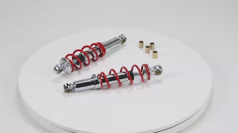 BS2509 - REAR RED AND CHROME REAR SHOCKS 280MM