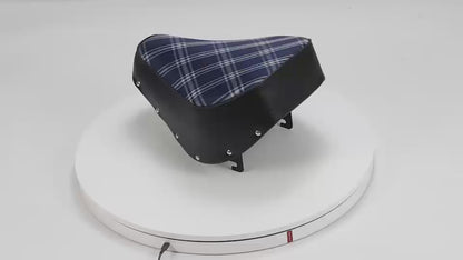 BS3035 - MUNK PEAR SHAPE SEAT IN BLUE CHECK