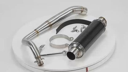 BS3454 - Stainless Steel pipe carbon styje muffer down swept Exhaust Dax Monkey Skyteam Zhenhua Euro 4