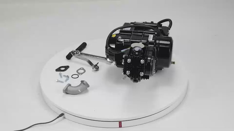 BS1027-BLACK - 50cc Semi Auto Engine 4 Speed Kick Only in Black